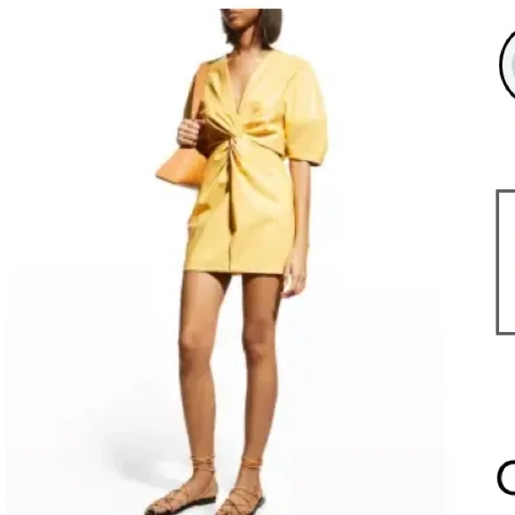 A.L.C. | Dresses | Yellow Vegan Leather Alc Dress | Poshmark